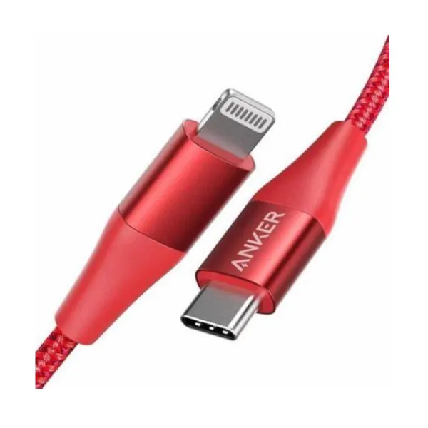 Picture of Anker PowerLine+II USB-C cable with Lightning connector 90cm- Red